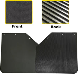 2 Pack 24 X 24 Inch Black Polymer Mud Flaps Angled Fit for Semi Trucks Trailers thumbnail 3