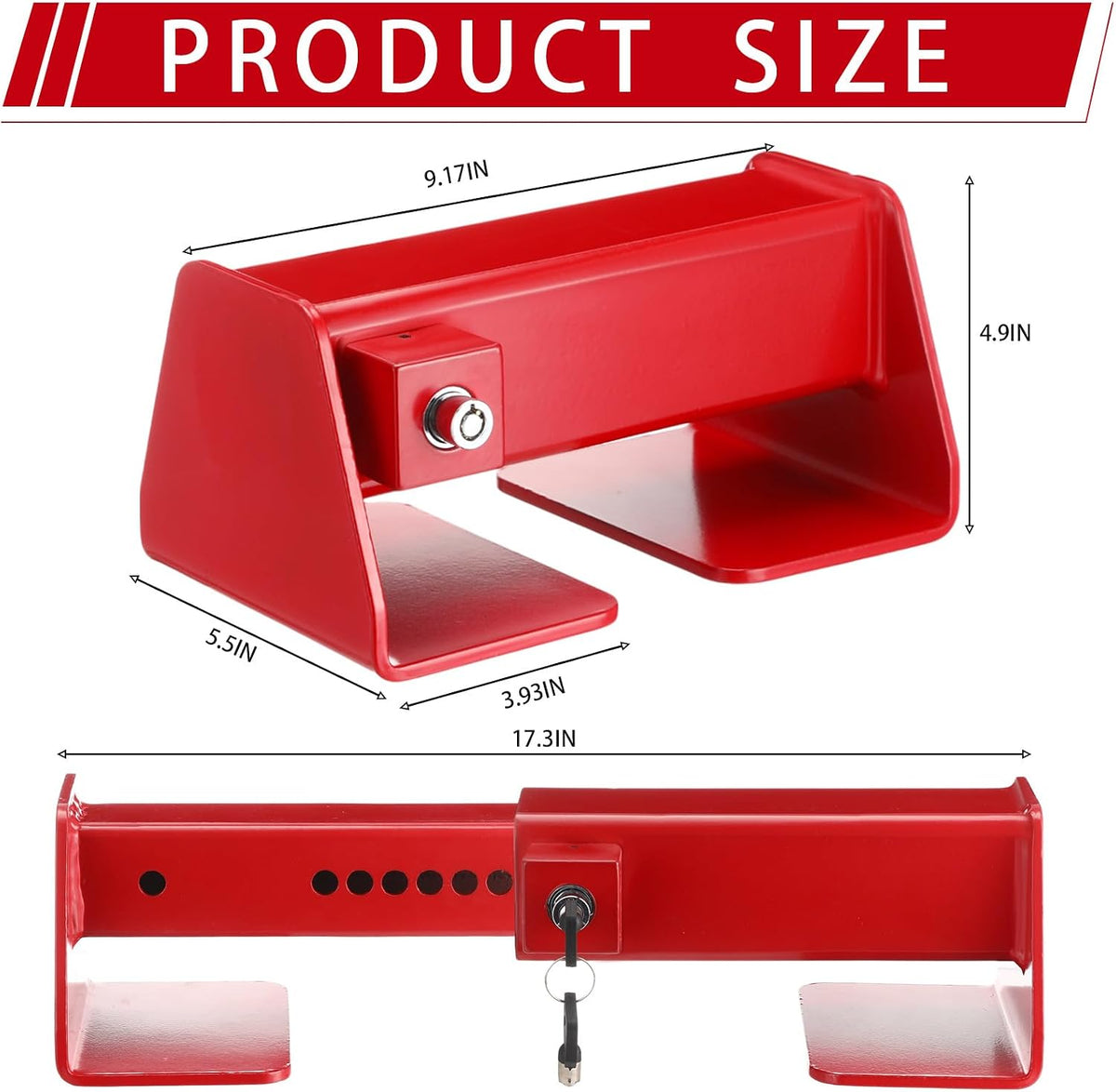 Heavy Duty Cargo Door Lock Shipping Container Locks with 2 Keys anti Theft Adjustable Steel Cargo Trailer Door Latch for Semi Trailer Trucks and Containers Equipment image 2