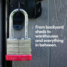 4 Keyed-Alike Padlocks W/ 2” Long Shackle, 8 Keys, Hardened Steel Pad Lock, Pick Resistant Brass Pin Cylinder (Pack of 4) thumbnail 4