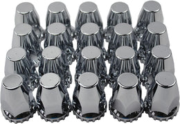 ABS Chrome Plastic 33Mm Thread-On Standard Lug Nut Covers for Semi Trucks (Pack of 20) thumbnail 2