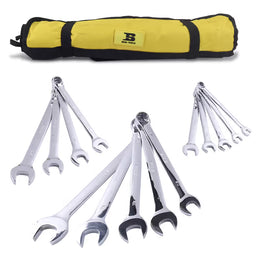 14 Pieces SAE Combination Wrench Set (3/8" to 1-1/4") with Roll-Up Storage Pouch thumbnail 1