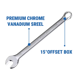 14 Pieces SAE Combination Wrench Set (3/8" to 1-1/4") with Roll-Up Storage Pouch thumbnail 3