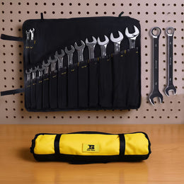14 Pieces SAE Combination Wrench Set (3/8" to 1-1/4") with Roll-Up Storage Pouch thumbnail 5
