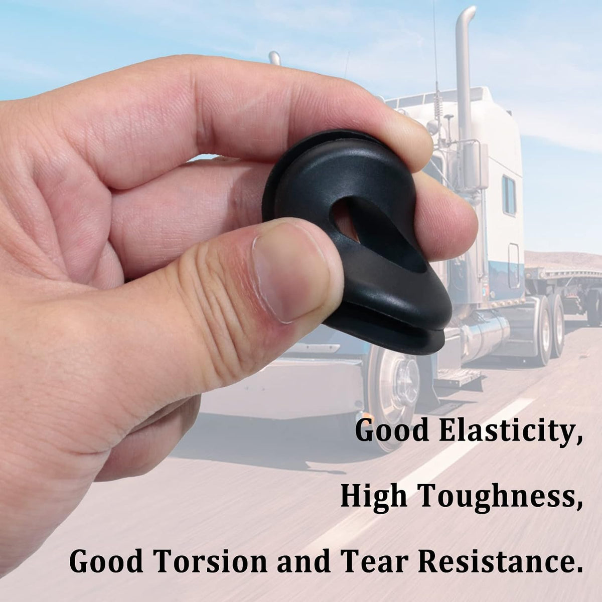 55Pcs Glad Hand Seals Rubber, Gladhand Washers Black Rubber Gaskets Elastic Grommets for Semi Trucks Trailers Brake Air Hose Parts Number 10028 image 2