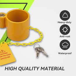 5Th Wheel Lock, Heavy Duty Steel King Pin Lock with Anti-Theft Warning Tag, for 5Th Wheel/Semi Trailers/Rvs/Containers thumbnail 3