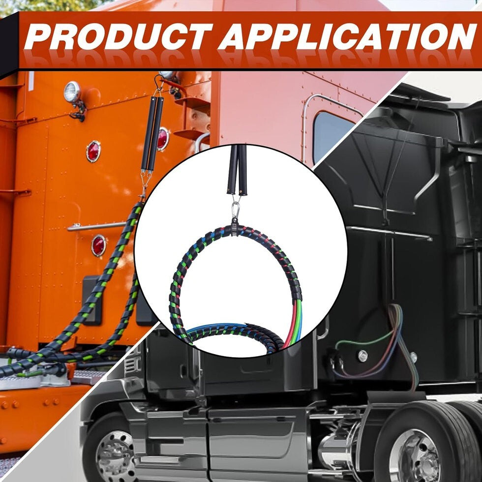 Trailer Hose Holder & Double Tender Spring Kit- Heavy Duty Semi Truck Air Lines image 4