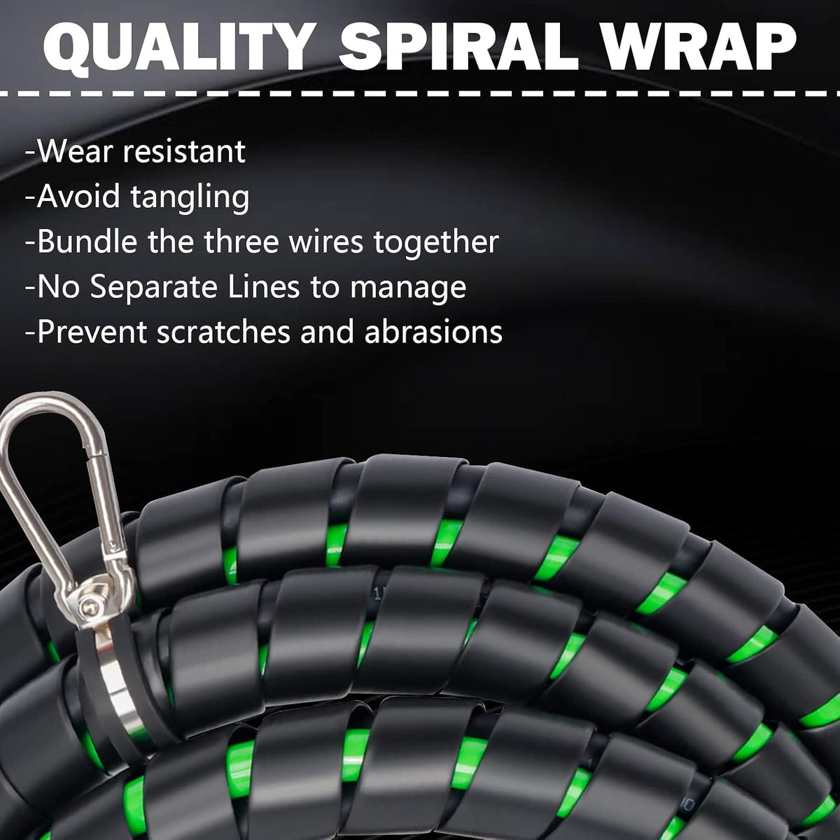 15FT Semi Truck Air Lines Kit 3 in 1 Trailer Cord and Air Brake Hoses Assembly, 7 Way ABS Electric Power Line Air Hoses Kit for Semi Truck Trailer Tractor image 5