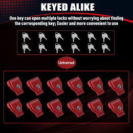 NAKAKEKO Plastic, Glad Hand Lock, Keyed Alike Pair (12-Pack) for Tractor Trailer Trucks - Semi Trailer Lock thumbnail 3