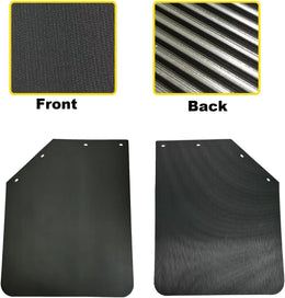2 Pack 24 X 30 Inch Black Polymer Mud Flaps Angled Fit for Semi Trucks Trailers thumbnail 3