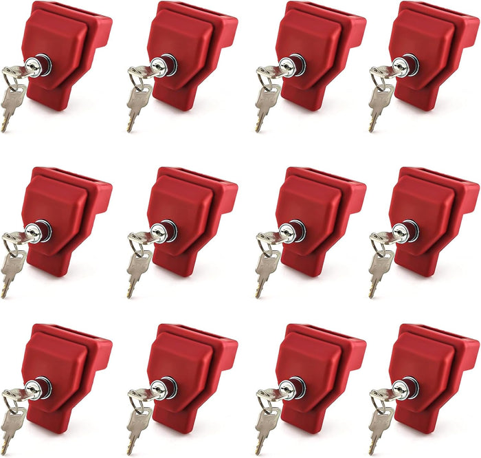 NAKAKEKO Plastic, Glad Hand Lock, Keyed Alike Pair (12-Pack) for Tractor Trailer Trucks - Semi Trailer Lock