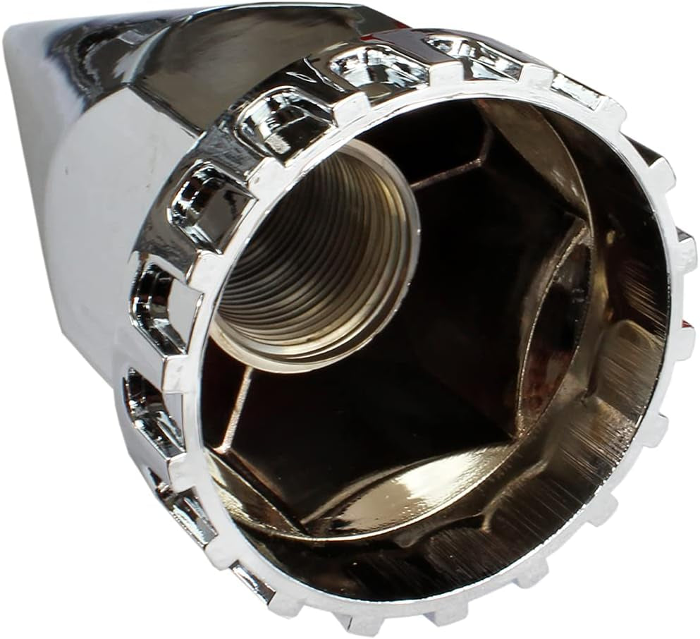 ABS Chrome Plastic 33Mm Thread-On Spiked Lug Nut Covers for Semi Trucks (Pack of 20) image 4