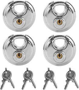 Disc Lock for Storage Unit, 2-3/4" Keyed Padlocks,Stainless Steel Discus Lock Heavy Duty, Waterproof Rustproof round Locks with Keys for Storage Unit Outdoor Shedstorage Locker Locks with Keys thumbnail 1