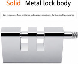 General Car Anti-Theft Brake Clutch Lock, Heavy Duty Stainless Steel Vehicle Security Lock, Portable Keyed Brake Pedal Lock for Cars, Trucks, Suvs, Silver thumbnail 5