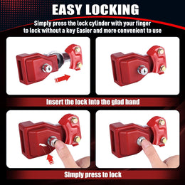 NAKAKEKO Plastic, Glad Hand Lock, Keyed Alike Pair (12-Pack) for Tractor Trailer Trucks - Semi Trailer Lock thumbnail 5