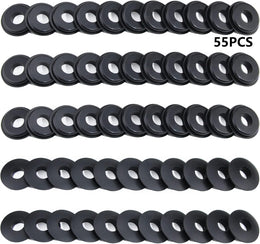 55Pcs Glad Hand Seals Rubber, Gladhand Washers Black Rubber Gaskets Elastic Grommets for Semi Trucks Trailers Brake Air Hose Parts Number 10028 thumbnail 1