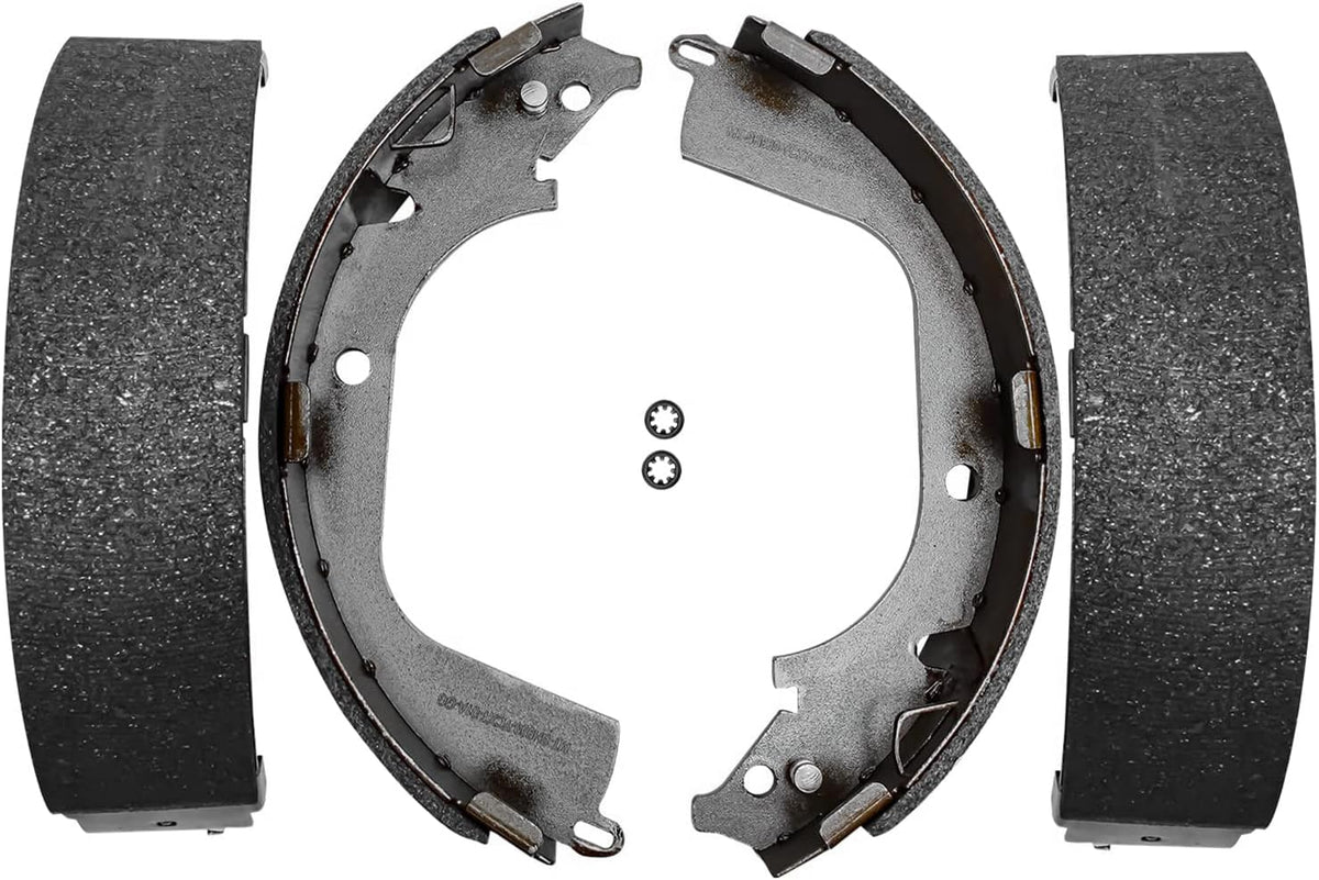 Detroit Axle - Rear Semi-Metallic Brake Shoes for 2008-2013 Chevy Silverado 1500 GMC Sierra 1500 2009 2010 2011 2012 Brakes Shoes Replacement [For Vehicles W/Rear Drum] image 1