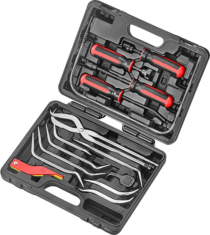 Brake Service Kit, 14-Piece Professional Drum Brake Tool Set W/Brake Lining Gauge…