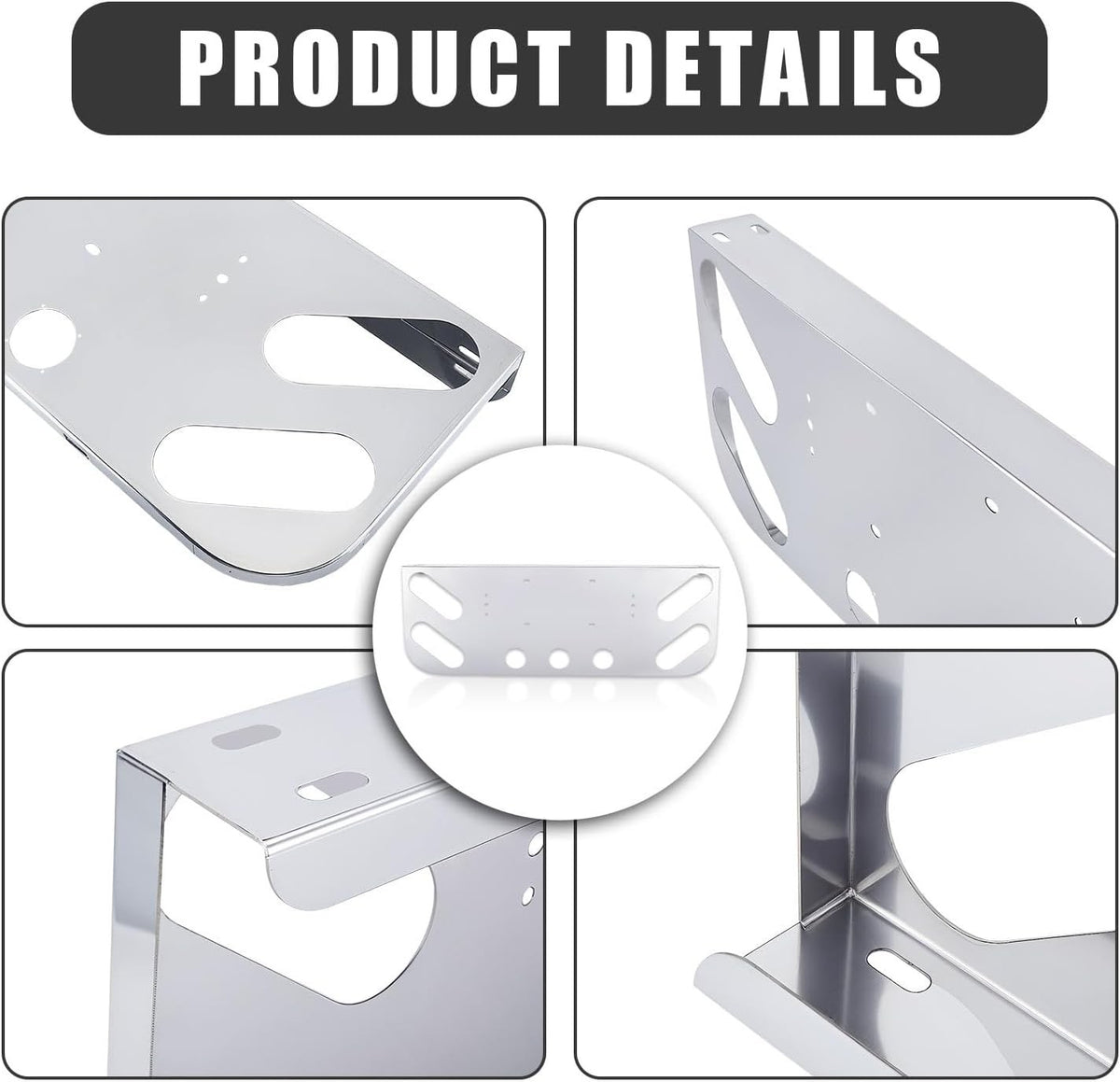 Stainless Steel Tail Light Panel for Semi Trucks & Trailers 4.49” & 2.31” Round image 5