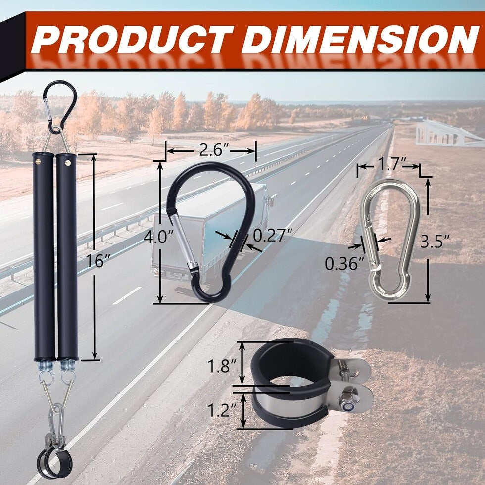 Trailer Hose Holder & Double Tender Spring Kit- Heavy Duty Semi Truck Air Lines image 3