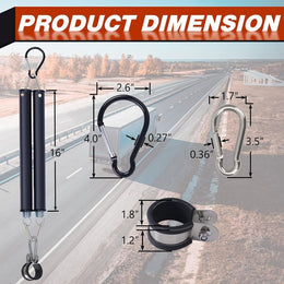 Trailer Hose Holder & Double Tender Spring Kit- Heavy Duty Semi Truck Air Lines thumbnail 3