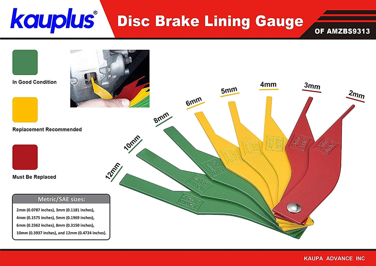 Brake Service Kit, 14-Piece Professional Drum Brake Tool Set W/Brake Lining Gauge… image 6