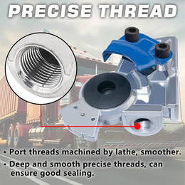 37 Degree Glad Hands Set with 2Pcs Seals Universal Emergency Service Aluminum Gladhand Brake Air Hose Coupling Parts Handshake Kit Connectors for Semi Trucks Trailers Tractors, 1 Pair thumbnail 2