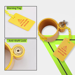 5Th Wheel Lock, Heavy Duty Steel King Pin Lock with Anti-Theft Warning Tag, for 5Th Wheel/Semi Trailers/Rvs/Containers thumbnail 5