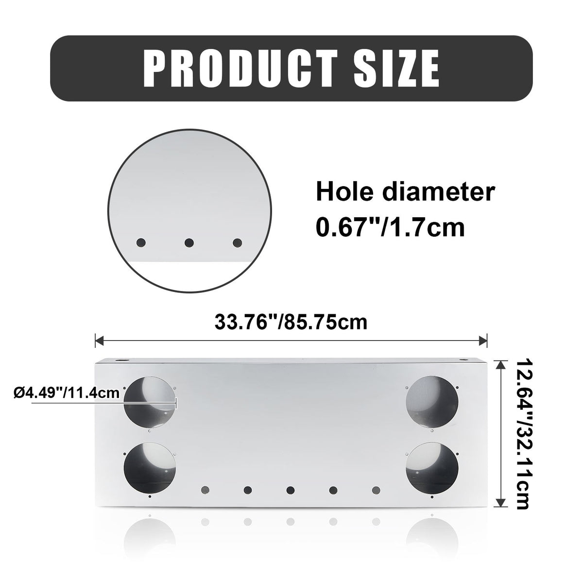 Stainless Steel Tail Light Panel for Semi Trucks & Trailers – 4.49” & 0.67” image 3