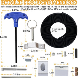 10819 Brake Tune up Kit Compatible with T'Apco Pro 14, Pro 19, Pro II, Pro III & Pro 2000 10'6" and Smaller Models Replacement Siding Brake Parts thumbnail 4