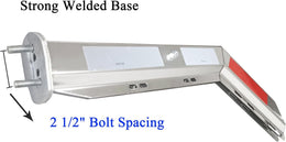 2 1/2" Angled Mud Flaps Set for Semi Trucks Stainless Steel Mudflap Hangers with 24*24" Flexible Mudflaps thumbnail 3