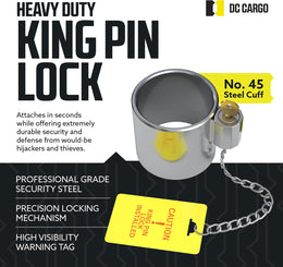 5Th Wheel King Pin Lock Solid Steel - Weather Resistant, Anti-Theft Fifth Wheel Key Lock, for RV & Semi Trailers thumbnail 2