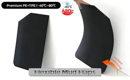 2 1/2" Angled Mud Flaps Set for Semi Trucks Stainless Steel Mudflap Hangers with 24*24" Flexible Mudflaps thumbnail 6