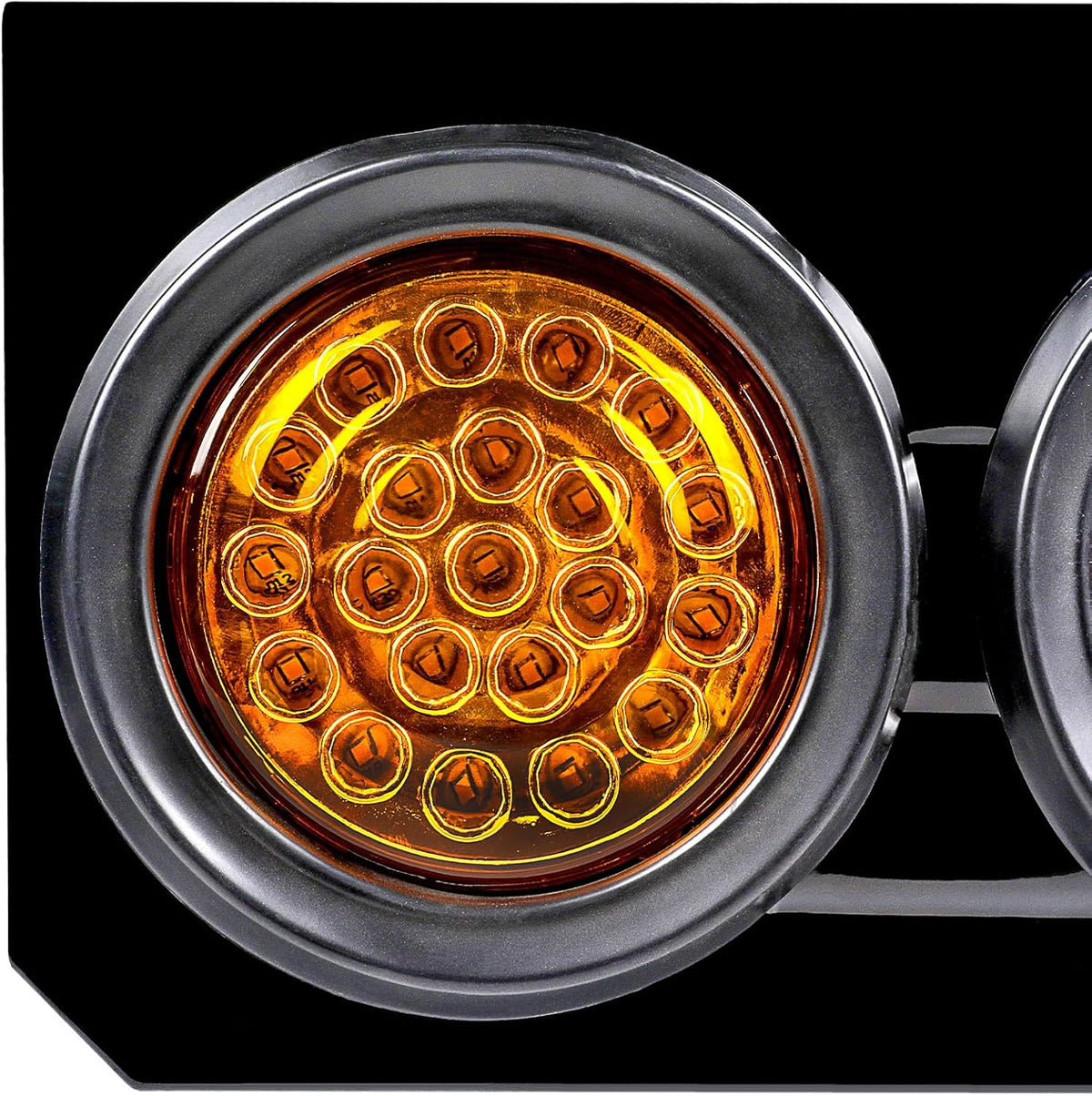 2 PCS LED Truck Trailer Tail Lights with Iron Bracket Base,12V-24V round Led Trailer Tail Lights for Turn/Signal/Running Lamps Fits Any Truck RV Camper Trailer image 4