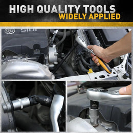 18PC Impact Socket Extension Set Swivel Universal Joints 1/4 3/8 1/2 Drive Socket Extension Bar Adapter Set for Automotive thumbnail 6