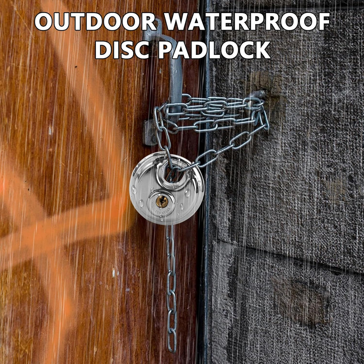 Disc Lock for Storage Unit, 2-3/4" Keyed Padlocks,Stainless Steel Discus Lock Heavy Duty, Waterproof Rustproof round Locks with Keys for Storage Unit Outdoor Shedstorage Locker Locks with Keys image 6