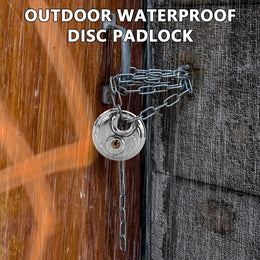 Disc Lock for Storage Unit, 2-3/4" Keyed Padlocks,Stainless Steel Discus Lock Heavy Duty, Waterproof Rustproof round Locks with Keys for Storage Unit Outdoor Shedstorage Locker Locks with Keys thumbnail 6