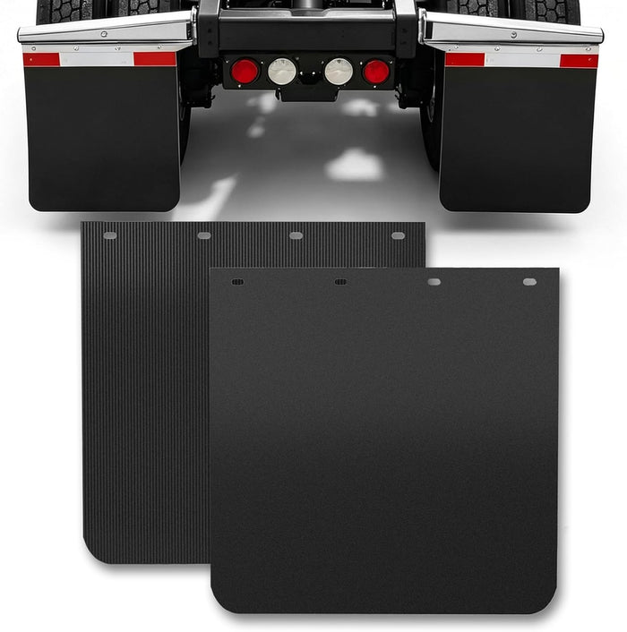 24"X24" Mud Flaps for Semi Trucks - Heavy Duty Mudflaps, All-Weather Protection, Universal Fit for Trucks & Tractors & Trailers, 2 Pack