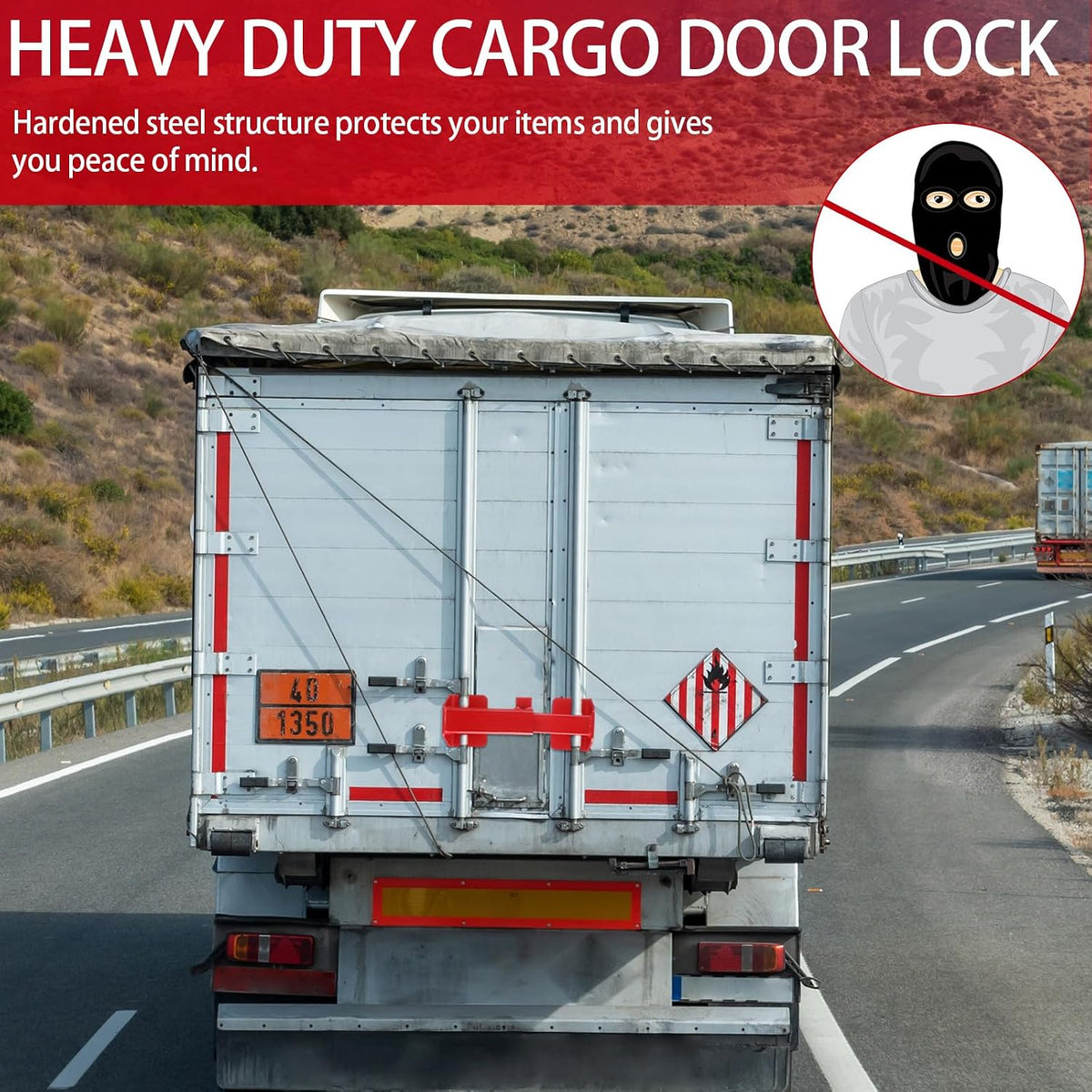 Heavy Duty Cargo Door Lock Shipping Container Locks with 2 Keys anti Theft Adjustable Steel Cargo Trailer Door Latch for Semi Trailer Trucks and Containers Equipment image 4