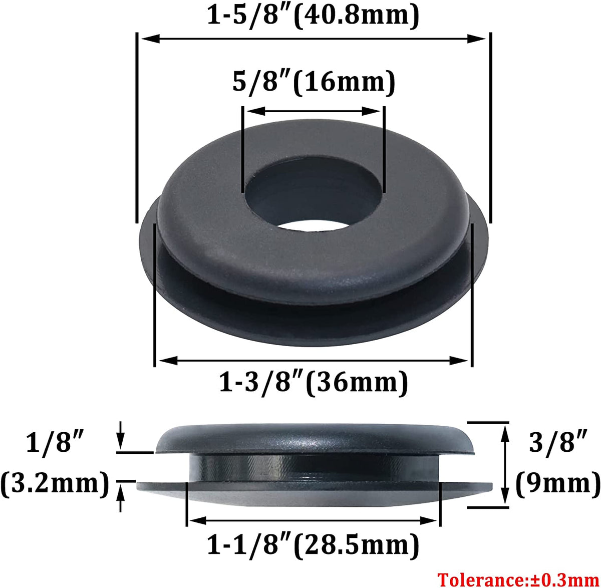 55Pcs Glad Hand Seals Rubber, Gladhand Washers Black Rubber Gaskets Elastic Grommets for Semi Trucks Trailers Brake Air Hose Parts Number 10028 image 6