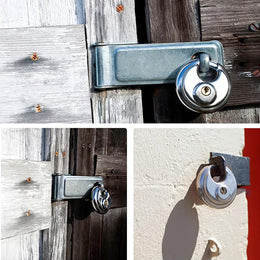 Disc Lock for Storage Unit, 2-3/4" Keyed Padlocks,Stainless Steel Discus Lock Heavy Duty, Waterproof Rustproof round Locks with Keys for Storage Unit Outdoor Shedstorage Locker Locks with Keys thumbnail 7