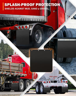 24"X24" Mud Flaps for Semi Trucks - Heavy Duty Mudflaps, All-Weather Protection, Universal Fit for Trucks & Tractors & Trailers, 2 Pack thumbnail 6