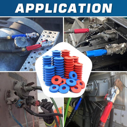 100Pcs Glad Hand Seals Rubber 50Pcs Red & 50Pcs Blue Truck Gladhand Seals Polyurethane Seal round Washers Grommets Gaskets for Semi Trucks Trailers Tractors, Parts Number 10028 thumbnail 7