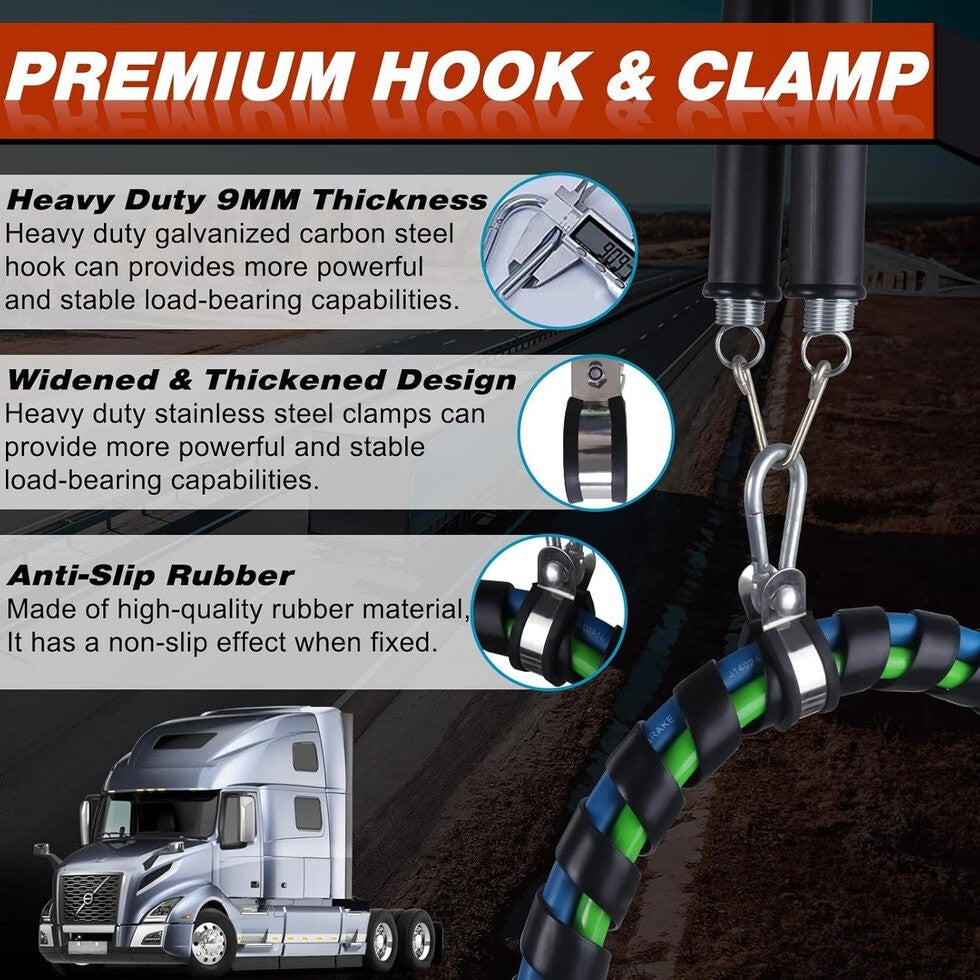 Trailer Hose Holder & Double Tender Spring Kit- Heavy Duty Semi Truck Air Lines image 6