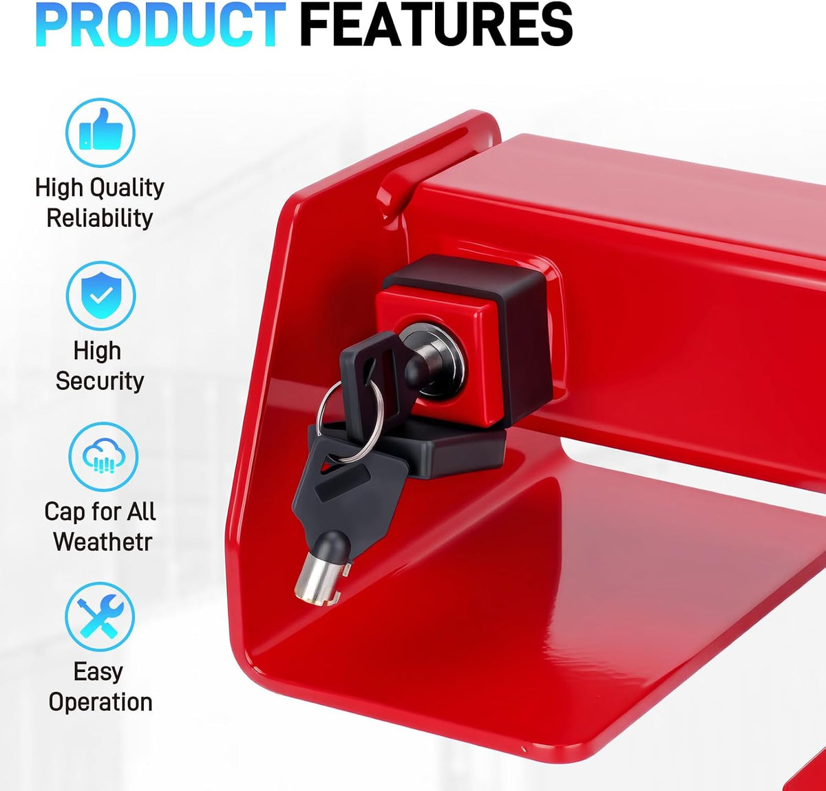 Shipping Container Lock Heavy Duty, Combination Container Equipment Lock Powder Coated Steel Shipping Container, Cargo Vans & Semi Trailer Door, Shipping Container Truck Door Locks with Two Keys, Anti image 5