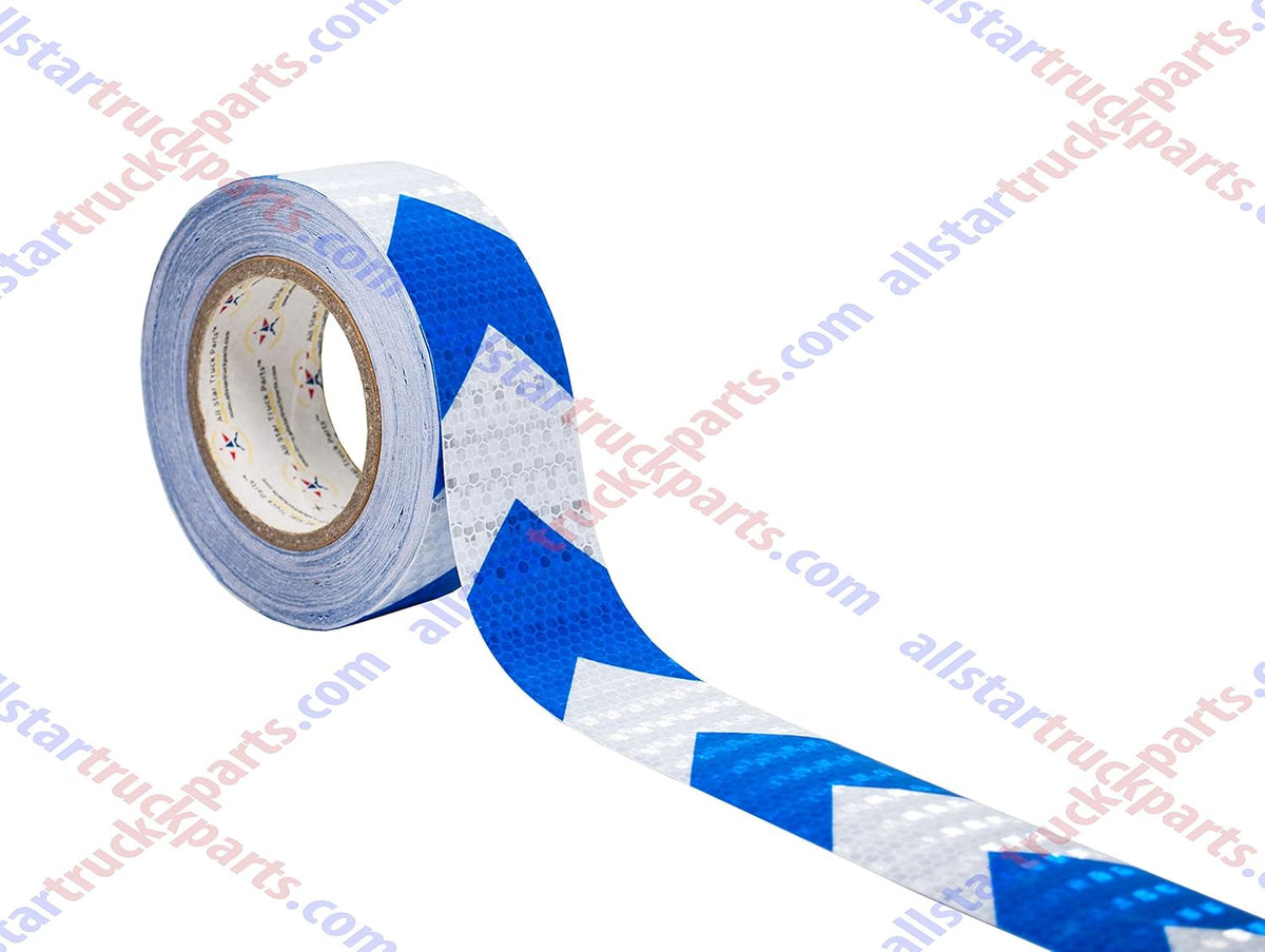 Blue Arrow Reflective Tape, 2" Hazard Warning Tape Waterproof - High Intensity Reflector Conspicuity Safety Tape Strong Adhesive Crystal Lattice Blue Arrow (2 in X 75 FT) image 3
