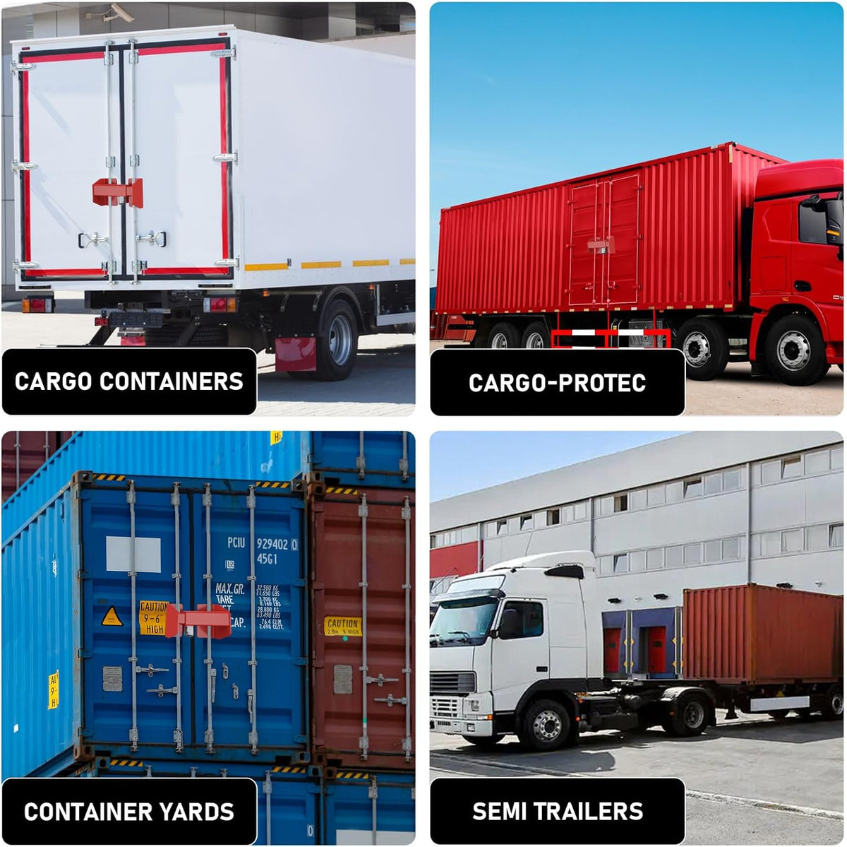Shipping Cargo Container Door Lock - Heavy Duty Container Trailer Door Locks for Semi Trailers, Cargo Vans, Code, Combination, Shipping Container Accessories, Anti-Theft image 3