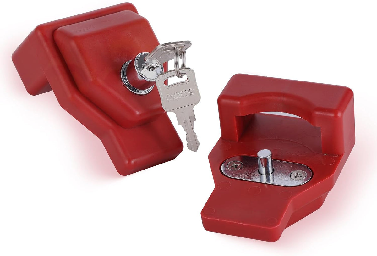 NAKAKEKO Plastic, Glad Hand Lock, Keyed Alike Pair (12-Pack) for Tractor Trailer Trucks - Semi Trailer Lock image 2