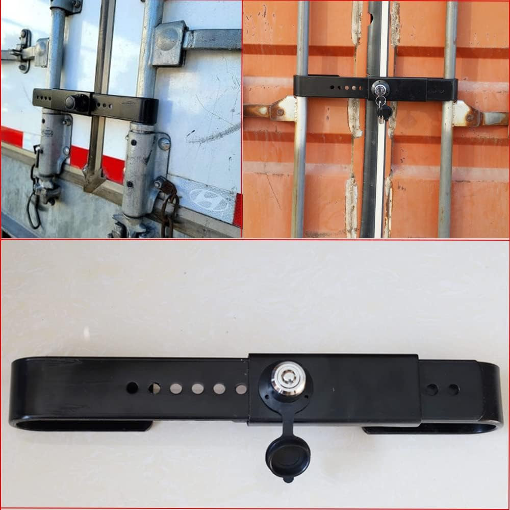 Adjustable Steel Cargo Door Lock Shipping Container Locks Cargo Door Lock 2 Keys for Semi Trailer Trucks and Containers image 4