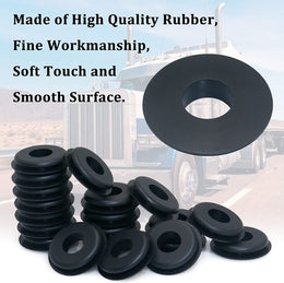 55Pcs Glad Hand Seals Rubber, Gladhand Washers Black Rubber Gaskets Elastic Grommets for Semi Trucks Trailers Brake Air Hose Parts Number 10028 thumbnail 4