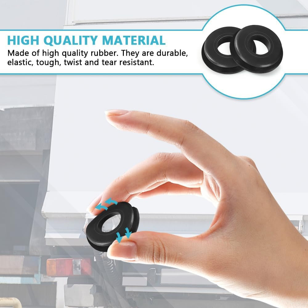 20PCS Glad Hand Seals, Rubber Gladhand Seals, Glad Hand Seal Washers Grommets round Gaskets for Semi Trucks Trailers Brake Air Hose, Parts Number 10028, Semi Truck Accessories (Black) image 4